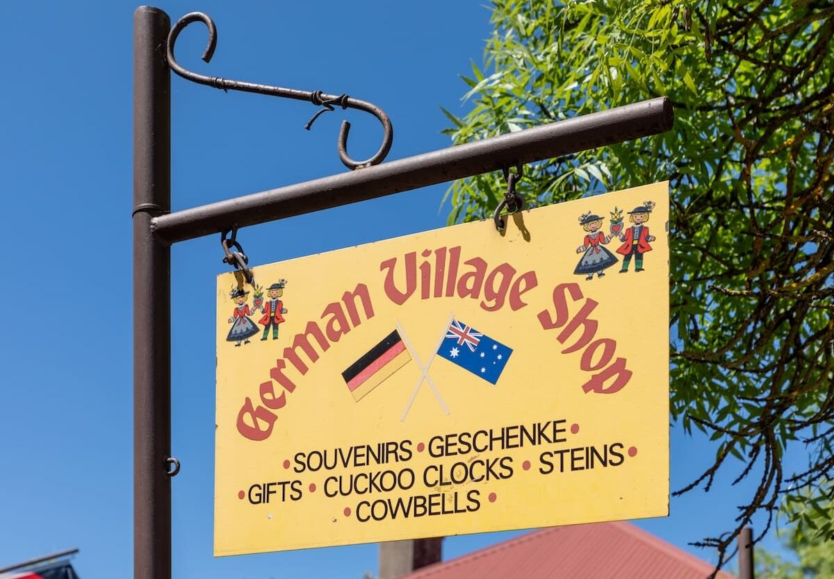 Hahndorf German Village Shop sign